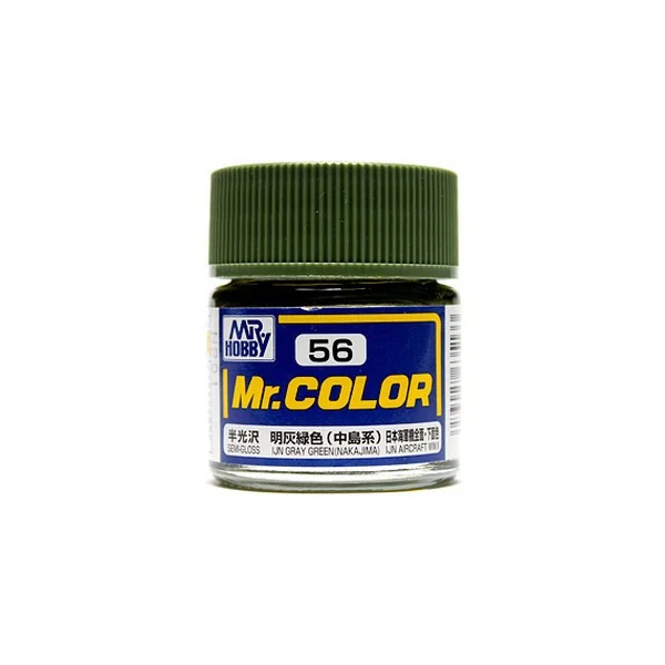 Mr.Hobby Mr.Color C56 IJN Gray Green (Nakajima) Semi-Gloss (10ml) 4973028635133 (สี) Mr.Hobby Mr.Color C56 IJN Gray Green (Nakajima) Semi-Gloss (10ml) 4973028635133 (สี)