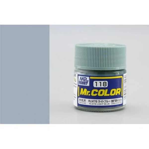 Mr.Hobby Mr.Color C118 RLM78 Light Blue Semi-Gloss (10ml) 4973028635560 (สี)