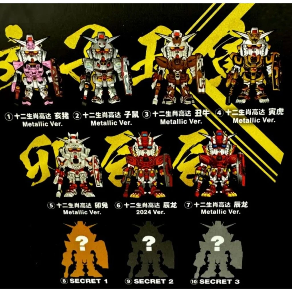 Bandai (สุ่ม 1 / จาก 10 แบบ) QMSV MINI Chinese Zodiac Gundam Mini Blind Box II 2024 Ver 6974913232459 (Figure) Bandai (สุ่ม 1 / จาก 10 แบบ) QMSV MINI Chinese Zodiac Gundam Mini Blind Box II 2024 Ver 6974913232459 (Figure)