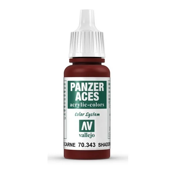 Vallejo Panzer Aces 70.343 Flesh Shadows 17 ml 8429551703437 (สี) Vallejo Panzer Aces 70.343 Flesh Shadows 17 ml 8429551703437 (สี)