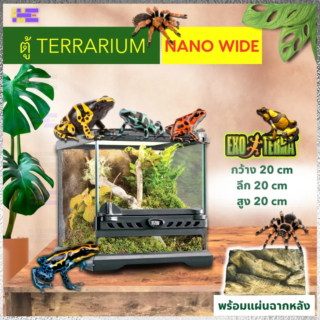 EXO TERRA Terrarium Nano Wide (20×20×20cm) ตู้เลี้ยงสัตว์ แบรนด์นำเข้า Natural EXO TERRA Terrarium Nano Wide (20×20×20cm) ตู้เลี้ยงสัตว์ แบรนด์นำเข้า Natural