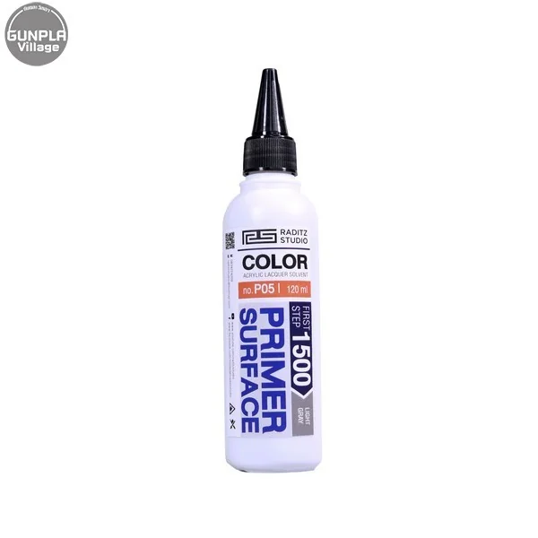 Raditz Studio RS P05 Surface Primer Light Gray 1500 120 ml (Surfacer Primer) 8858878800058 (สี) Raditz Studio RS P05 Surface Primer Light Gray 1500 120 ml (Surfacer Primer) 8858878800058 (สี)