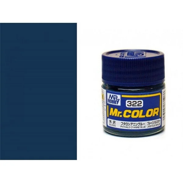 Mr.Hobby Mr.Color C322 Phthalo Cyanne Blue Gloss (10ml) 4973028735086 (สี) Mr.Hobby Mr.Color C322 Phthalo Cyanne Blue Gloss (10ml) 4973028735086 (สี)