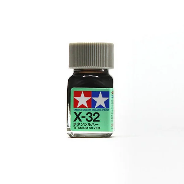 Tamiya Enamel Color 80032 X-32 Titanium Silver (Gloss Metallic) 4950344067381 (สี)
