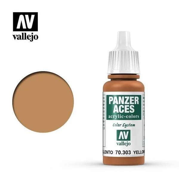 Vallejo Panzer Aces 70.303 Yellowish Rust 17 ml 8429551703031 (สี) Vallejo Panzer Aces 70.303 Yellowish Rust 17 ml 8429551703031 (สี)