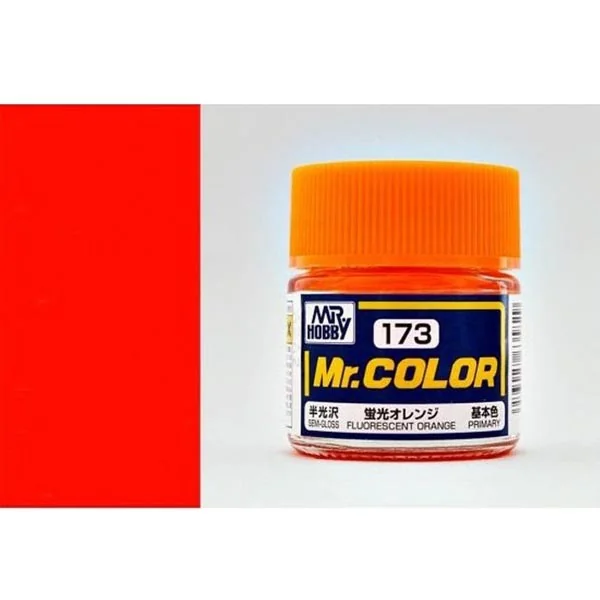 Mr.Hobby Mr.Color C173 Fluorescent Orange Semi-Gloss (10ml) 4973028635829 (สี) Mr.Hobby Mr.Color C173 Fluorescent Orange Semi-Gloss (10ml) 4973028635829 (สี)