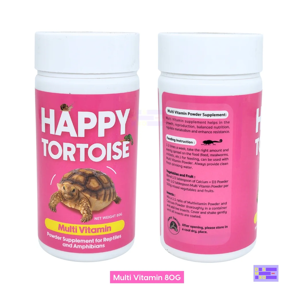 Happy Tortoise Cal+D3 MultiVitamin วิตามินรวม แคลเซียมผงผสมวิตามินD3 สำหรับสัตว์เลื้อยคลาน Happy Tortoise Cal+D3 MultiVitamin วิตามินรวม แคลเซียมผงผสมวิตามินD3 สำหรับสัตว์เลื้อยคลาน