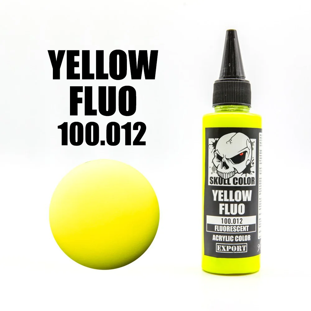 Skull Color 100.012 Yellow Fluo 60 ml (Fluorescent) 8853100903120 (สี) Skull Color 100.012 Yellow Fluo 60 ml (Fluorescent) 8853100903120 (สี)