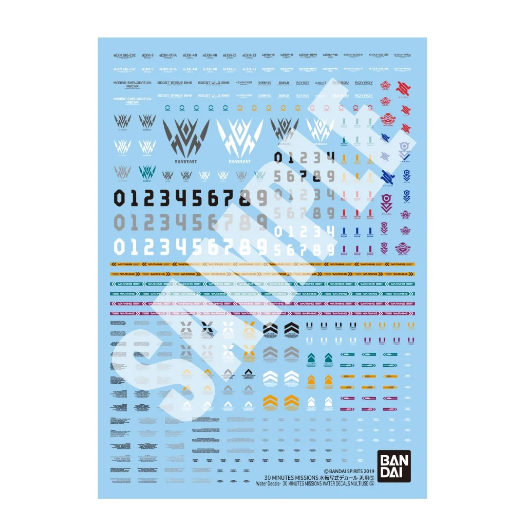 [Pre Order 10/2569] Bandai 30MM Water Decals Multiuse 5 4580886844678 (Decal)