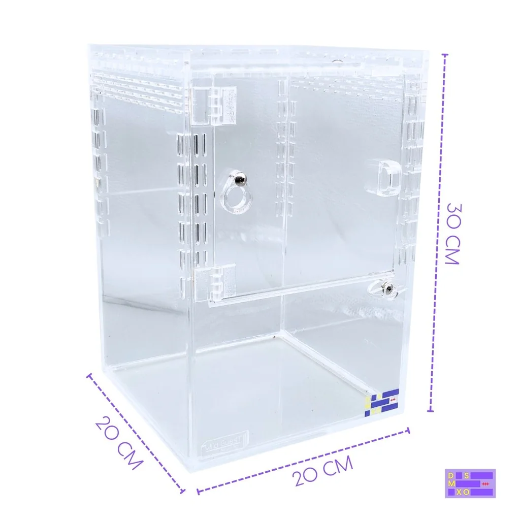 Wild Guest x DSMXO Acrylic Box กล่องอะคริลิคใส *เปิดบน/หน้า* มีช่องใส่อาหาร ใส่แมงมุม งู ตุ๊กแก หนา 4 mm Wild Guest x DSMXO Acrylic Box กล่องอะคริลิคใส *เปิดบน/หน้า* มีช่องใส่อาหาร ใส่แมงมุม งู ตุ๊กแก หนา 4 mm