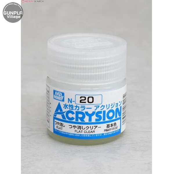 Mr.Hobby MR.ACRYSION COLOR N-20 FLAT CLEAR 4973028034134 (สี) Mr.Hobby MR.ACRYSION COLOR N-20 FLAT CLEAR 4973028034134 (สี)