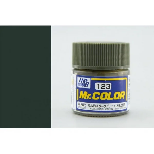 Mr.Hobby Mr.Color C123 RLM83 Dark Green Semi-Gloss (10ml) 4973028635614 (สี) Mr.Hobby Mr.Color C123 RLM83 Dark Green Semi-Gloss (10ml) 4973028635614 (สี)