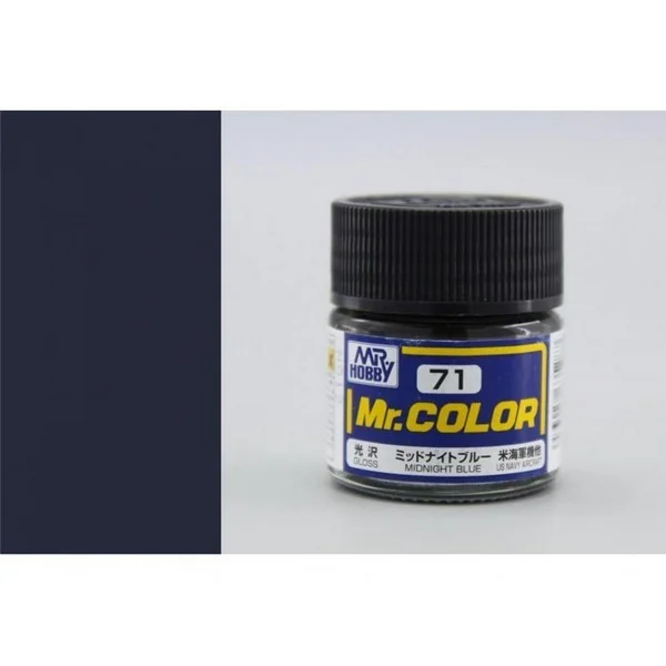 Mr.Hobby Mr.Color C71 Midnight Blue Gloss (10ml) 4973028635287 (สี) Mr.Hobby Mr.Color C71 Midnight Blue Gloss (10ml) 4973028635287 (สี)