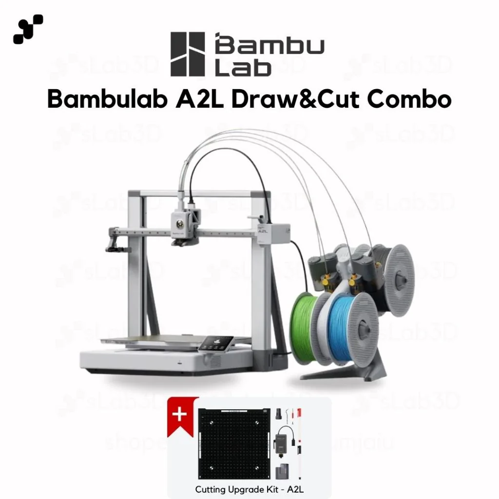 Bambulab A2L Draw&Cut Combo เครื่องพิมพ์สามมิติ (3D Printer) ฐานใหญ่ขึ้น มีหัววาดและหัวตัด | เครื่อง Global ประกันไทย Bambulab A2L Draw&Cut Combo เครื่องพิมพ์สามมิติ (3D Printer) ฐานใหญ่ขึ้น มีหัววาดและหัวตัด | เครื่อง Global ประกันไทย