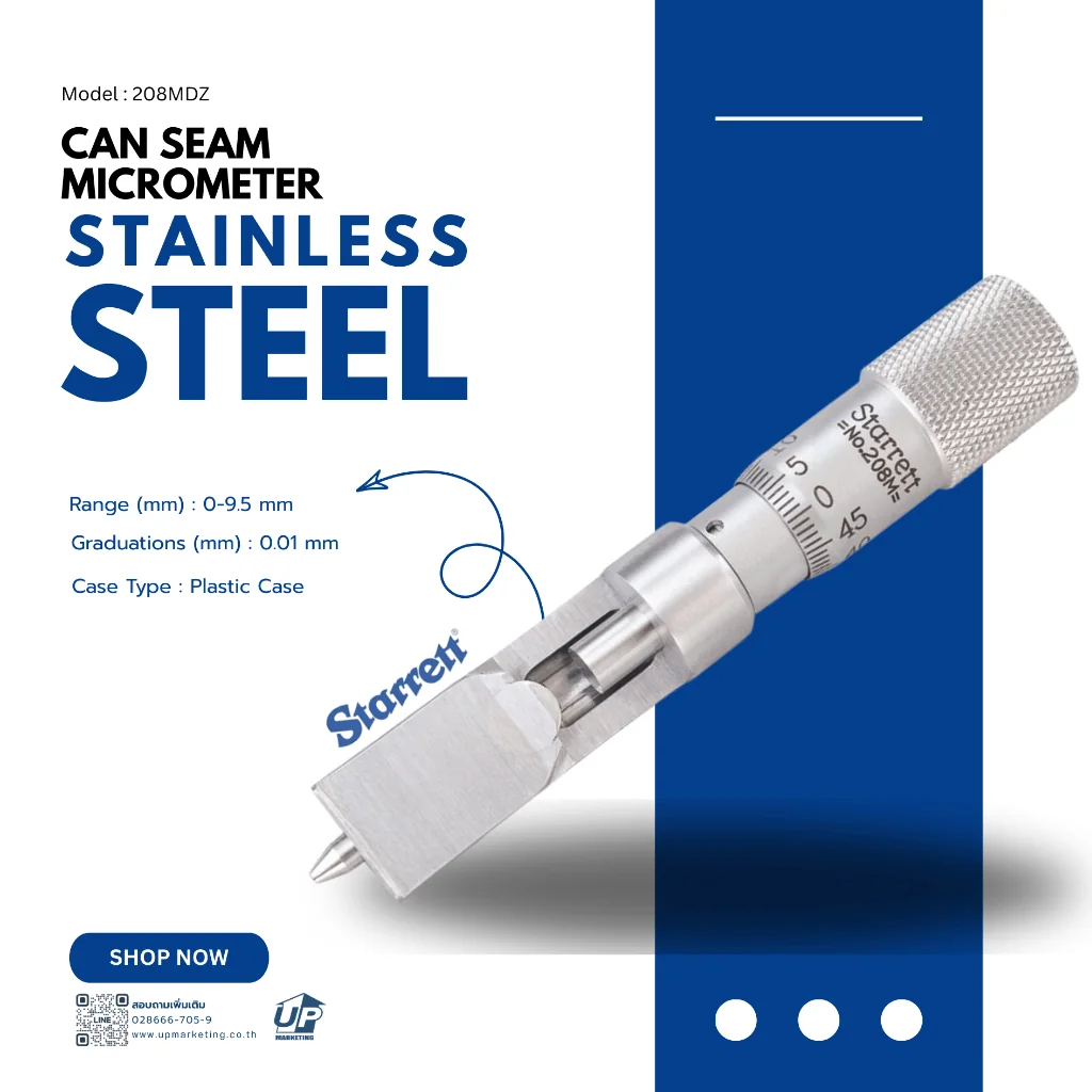 ที่วัดขอบกระป๋อง Stainless Steel Can Seam Micrometer "STARRETT" ที่วัดขอบกระป๋อง Stainless Steel Can Seam Micrometer "STARRETT"