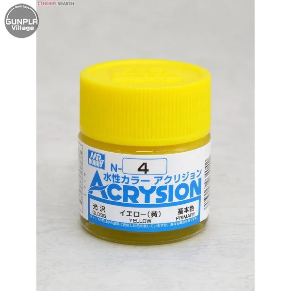 Mr.Hobby MR.ACRYSION COLOR N-04 YELLOW 4973028034042 (สี) Mr.Hobby MR.ACRYSION COLOR N-04 YELLOW 4973028034042 (สี)