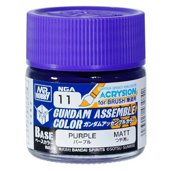 Mr.Hobby Acrysion Brush Gundam Assemble Color NGA11 Purple 10ml 4973028434842 (สี) Mr.Hobby Acrysion Brush Gundam Assemble Color NGA11 Purple 10ml 4973028434842 (สี)