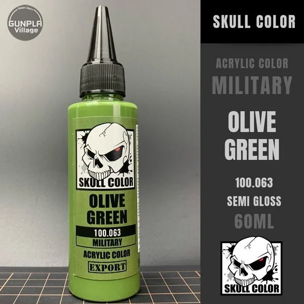 Skull Color 100.063 Olive Green 60 ml (Military) 8853100903632 (สี) Skull Color 100.063 Olive Green 60 ml (Military) 8853100903632 (สี)