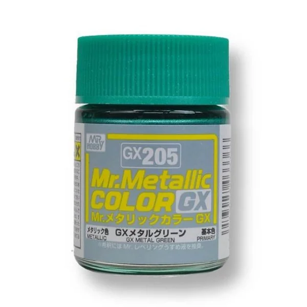 Mr.Hobby Mr.Metallic Color GX205 Metal Green 4973028033366 (สี) Mr.Hobby Mr.Metallic Color GX205 Metal Green 4973028033366 (สี)