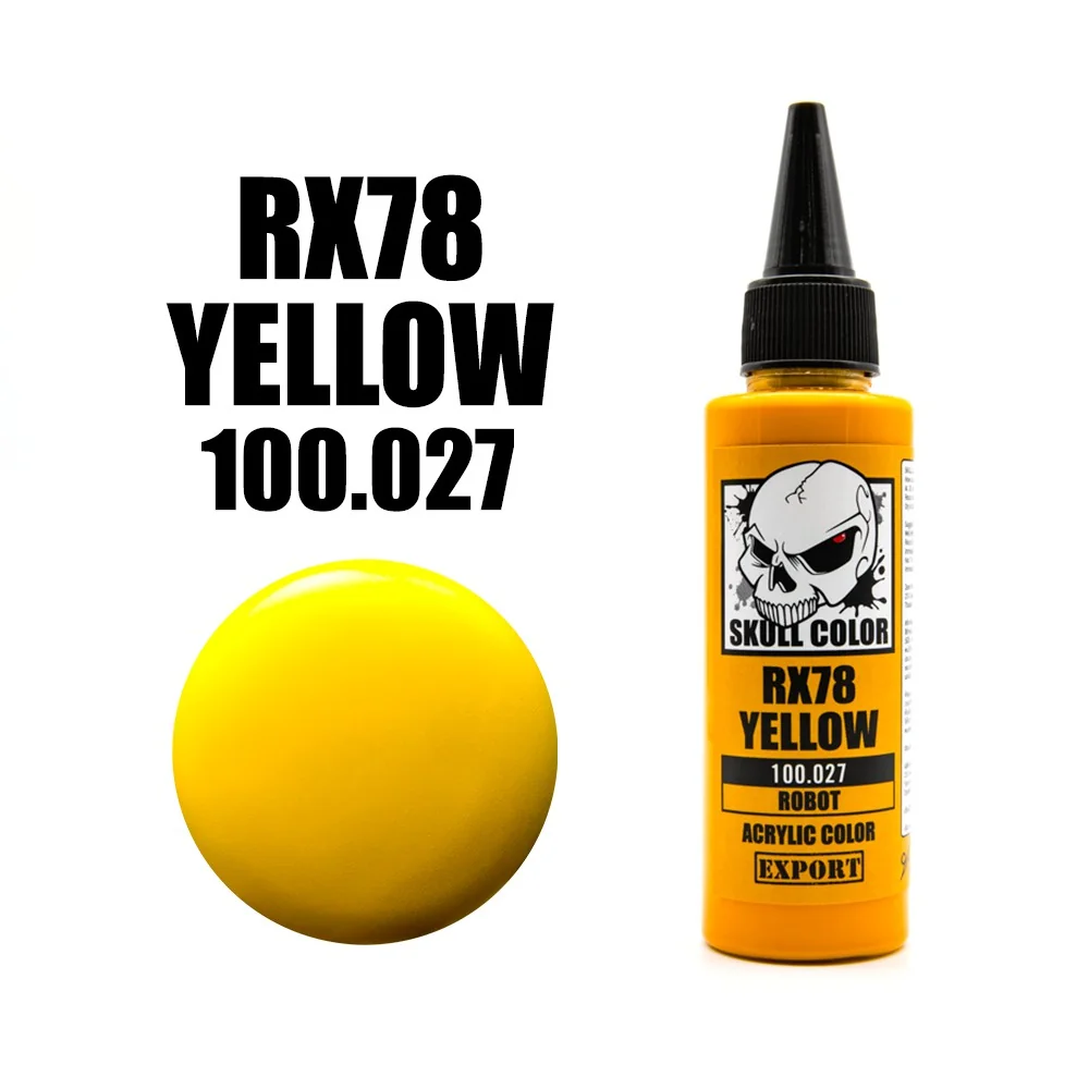 Skull Color 100.027 RX78 Yellow 60 ml (Robot) 8853100903274 (สี) Skull Color 100.027 RX78 Yellow 60 ml (Robot) 8853100903274 (สี)