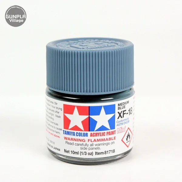 Tamiya 81718 Acrylic Mini XF-18 Medium Blue 45035654 (สี) Tamiya 81718 Acrylic Mini XF-18 Medium Blue 45035654 (สี)