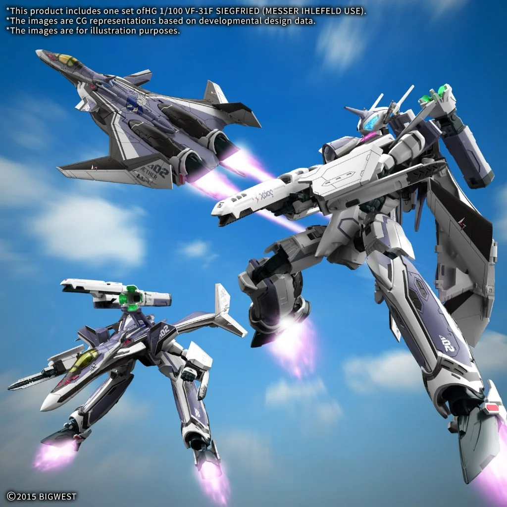 [Pre Order 12/2569] Bandai HG 1/100 VF-31F Siegfried (Messer Ihlefeld) 4580886845033 (Plastic Model)