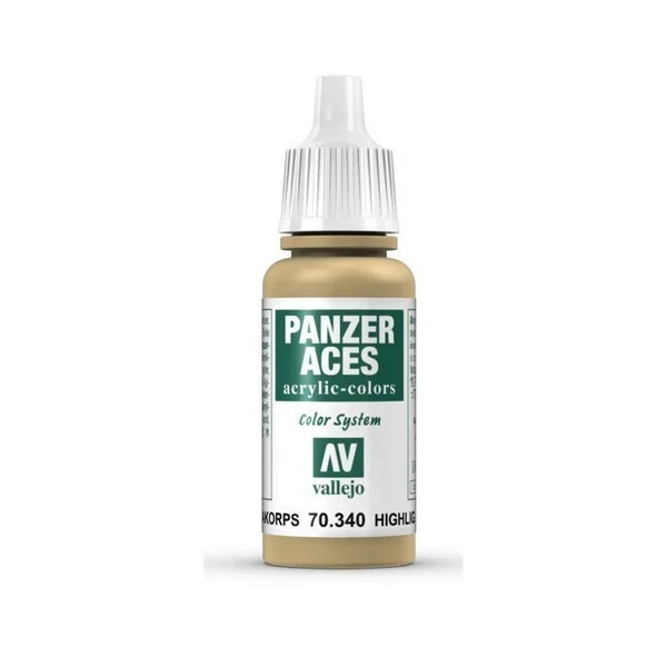 Vallejo Panzer Aces 70.340 Afrikakorps Highlights 17 ml 8429551703406 (สี) Vallejo Panzer Aces 70.340 Afrikakorps Highlights 17 ml 8429551703406 (สี)