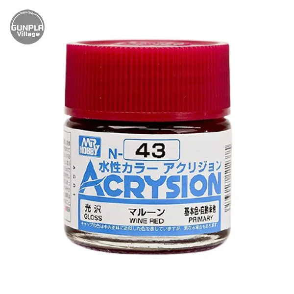Mr.Hobby MR.ACRYSION COLOR N-43 WINE RED 4973028112375 (สี) Mr.Hobby MR.ACRYSION COLOR N-43 WINE RED 4973028112375 (สี)