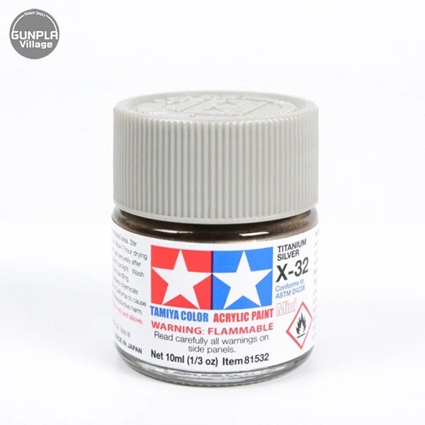 Tamiya 81532 Acrylic Mini X-32 Titan Silver 49376609 (สี) Tamiya 81532 Acrylic Mini X-32 Titan Silver 49376609 (สี)