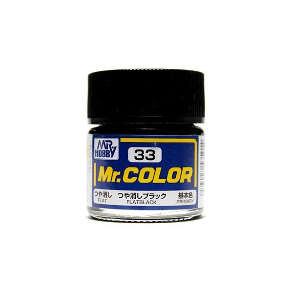 Mr.Hobby Mr.Color C33 Flat Black (10ml) 4973028535914 4973028716313 (สี) Mr.Hobby Mr.Color C33 Flat Black (10ml) 4973028535914 4973028716313 (สี)