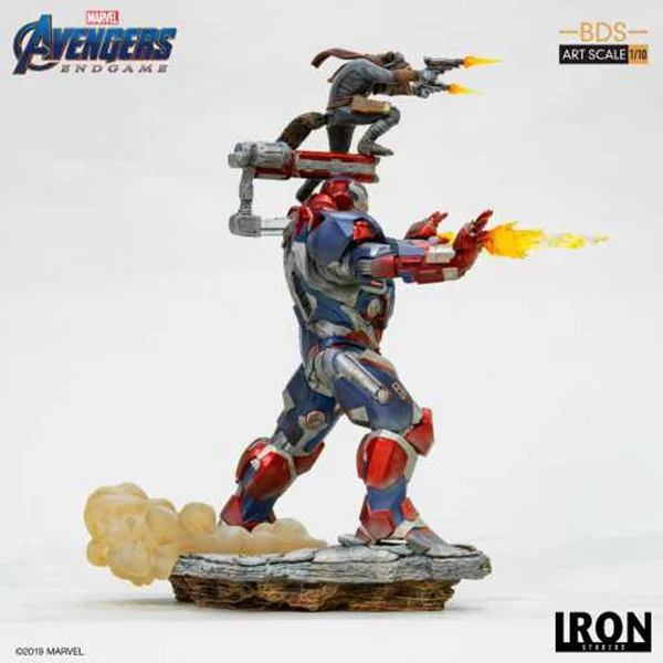 Iron Studios - Iron Patriot and Rocket: Avengers Endgame BDS 1/10Scale 606529899707 (Statue)