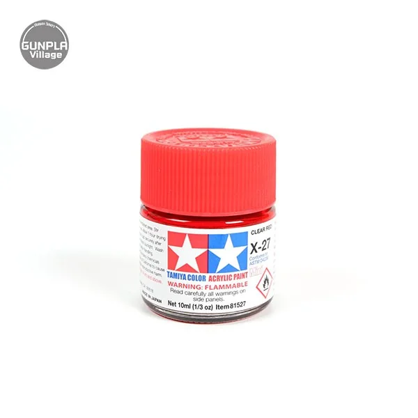 Tamiya 81527 Acrylic Mini X-27 Clear Red 45035463 (สี) Tamiya 81527 Acrylic Mini X-27 Clear Red 45035463 (สี)