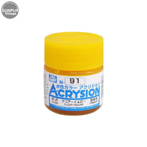Mr.Hobby MR.ACRYSION COLOR N-91 CLEAR YELLOW 4973028034288 (สี) Mr.Hobby MR.ACRYSION COLOR N-91 CLEAR YELLOW 4973028034288 (สี)