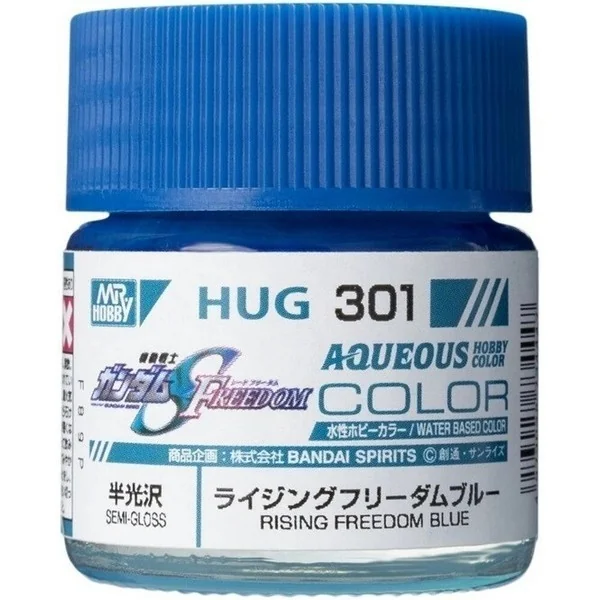 Mr.Hobby Aqueous Gundam Color HUG301 Rising Freedom Blue 10ml 4973028734447 (สี)