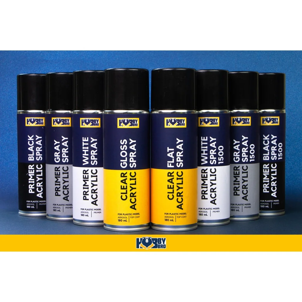 Hobby Bro HB-005 Primer White Acrylic Spray 1500 180 ml HB005PWAS1500 (สเปรย์) Hobby Bro HB-005 Primer White Acrylic Spray 1500 180 ml HB005PWAS1500 (สเปรย์)