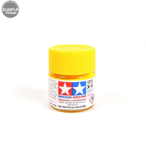 Tamiya 81508 Acrylic Mini X-8 Lemon Yellow 45032776 (สี) Tamiya 81508 Acrylic Mini X-8 Lemon Yellow 45032776 (สี)