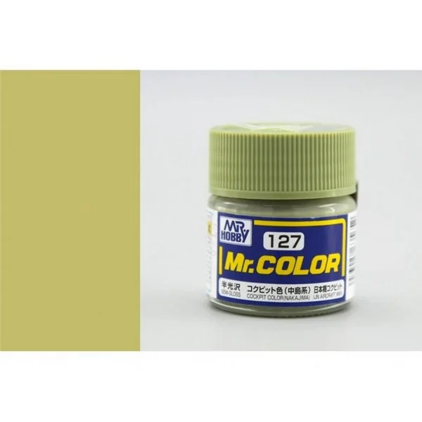 Mr.Hobby Mr.Color C127 Cockpit Color (Nakajima) Semi-Gloss (10ml) 4973028635652 (สี) Mr.Hobby Mr.Color C127 Cockpit Color (Nakajima) Semi-Gloss (10ml) 4973028635652 (สี)