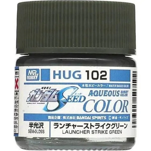 Mr.Hobby Aqueous Gundam Color HUG102 SEED Launcher Strike Green 10ml 4973028507102 (สี) Mr.Hobby Aqueous Gundam Color HUG102 SEED Launcher Strike Green 10ml 4973028507102 (สี)