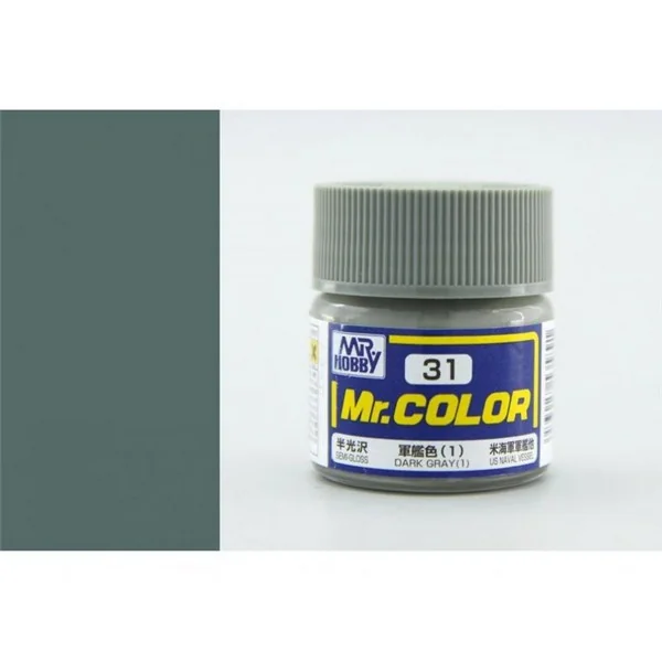Mr.Hobby Mr.Color C31 Dark Gray (1) Semi-Gloss (10ml) 4973028535891 (สี) Mr.Hobby Mr.Color C31 Dark Gray (1) Semi-Gloss (10ml) 4973028535891 (สี)