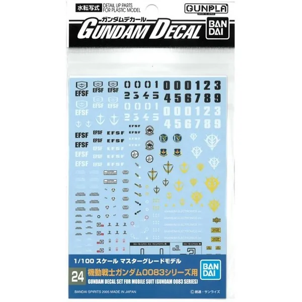 Bandai Decal GD024 MG Multiuse - 0083 Series 4573102611369 (Decal) Bandai Decal GD024 MG Multiuse - 0083 Series 4573102611369 (Decal)