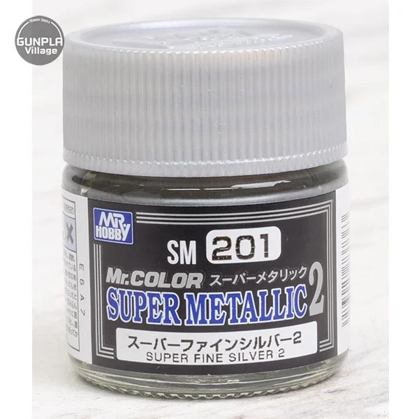 Mr.Hobby MR.COLOR SUPER MATALLIC 2 SM201 Super Fine Silver 2 4973028737363 (สี) Mr.Hobby MR.COLOR SUPER MATALLIC 2 SM201 Super Fine Silver 2 4973028737363 (สี)