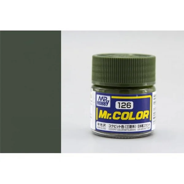 Mr.Hobby Mr.Color C126 Cockpit Color (Mitsubishi) Semi-Gloss (10ml) 4973028635645 (สี) Mr.Hobby Mr.Color C126 Cockpit Color (Mitsubishi) Semi-Gloss (10ml) 4973028635645 (สี)