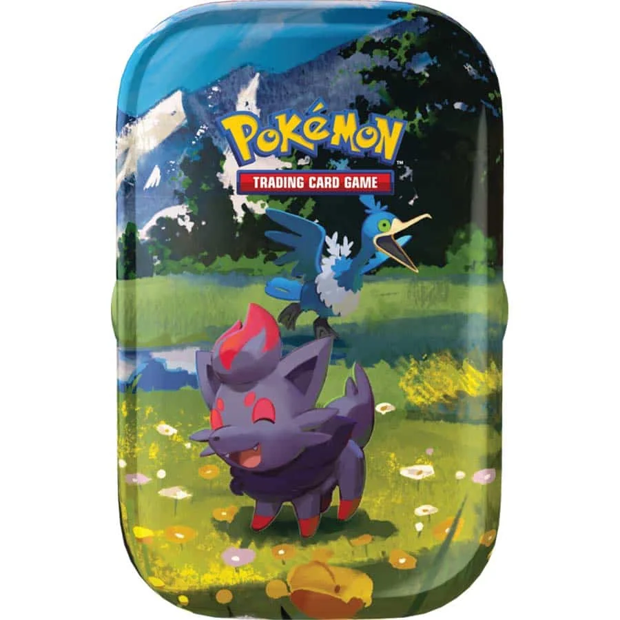 Pokemon ENG Mega Evolution Ascended Heroes Mini Tin Zorua & Cramorant 196214141308B (การ์ดโปเกมอน)
