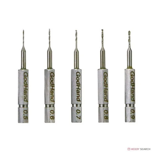 GodHand GH-DBQ-SA Quick Attachable Drill Bit Set A (5 Pcs 0.5/0.6/0.7/0.8/0.9mm) 4562349874651 (Tool)