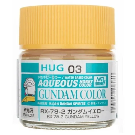 Mr.Hobby Aqueous Gundam Color HUG03 RX-78-2 Gundam Yellow 10ml 4973028506150 (สี) Mr.Hobby Aqueous Gundam Color HUG03 RX-78-2 Gundam Yellow 10ml 4973028506150 (สี)