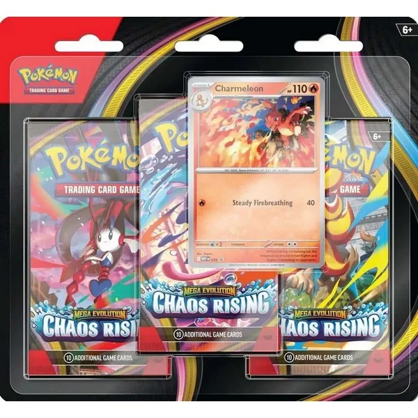 Pokemon ENG Mega Evolution Chaos Rising 3 Pack Blister Charmeleon 196214154155 (การ์ดโปเกมอน) Pokemon ENG Mega Evolution Chaos Rising 3 Pack Blister Charmeleon 196214154155 (การ์ดโปเกมอน)