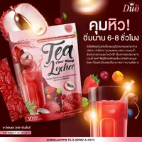 (ตรา ดูโอ้พลัส) ชา ไฟเบอร์ มิกซ์ กลิ่นลิ้นจี่