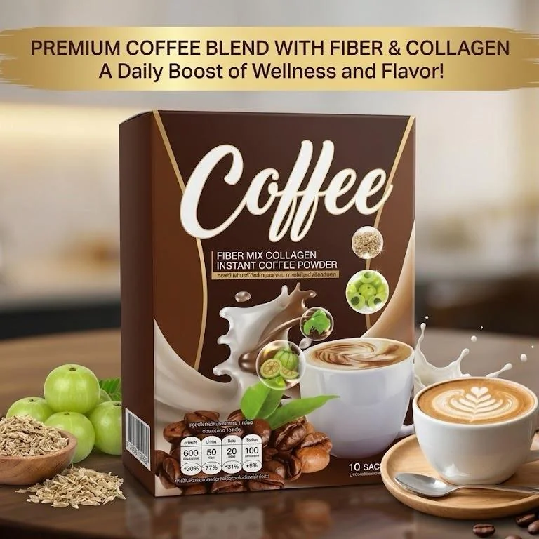 คอฟฟี่ มิ๊กคอลราเจน กาแฟพรีเมียมผสมไฟเบอร์และคอลลาเจน สำหรับสุขภาพและความอร่อยทุกวัน