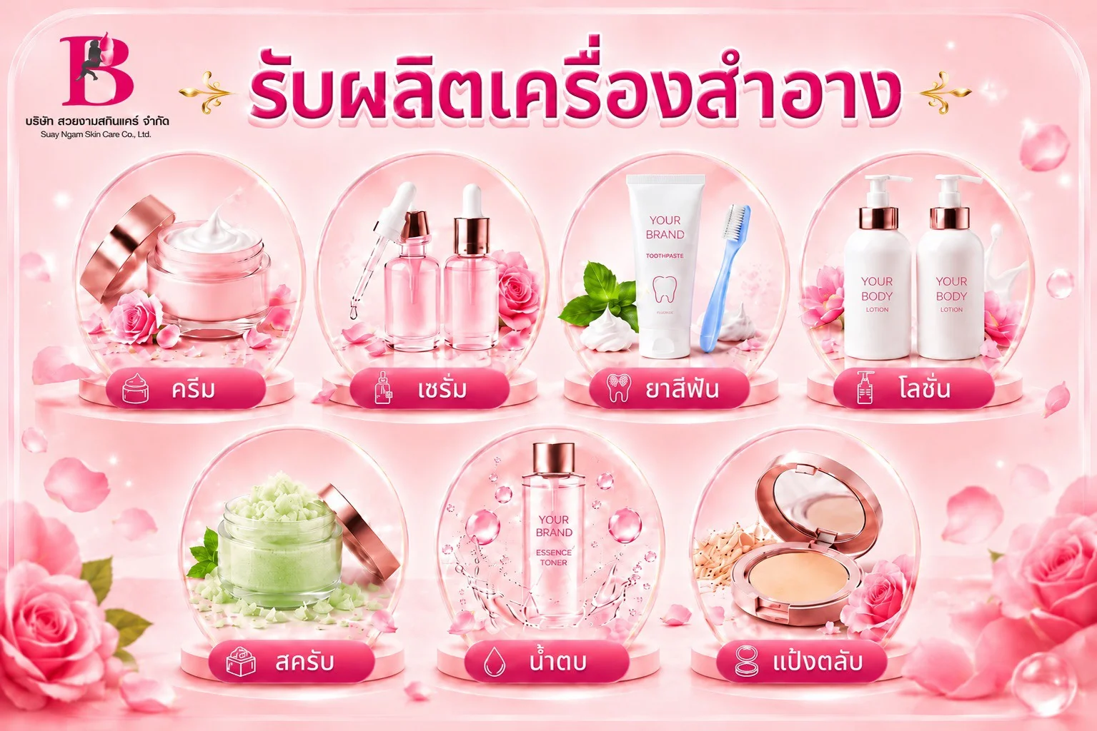 โรงงานรับผลิตเครื่องสำอาง เซรั่ม ครีม OEM ODM