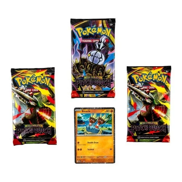 Pokemon ENG Mega Evolution Pitch Black 3 Pack Blister Binacle 196214157477 (การ์ดโปเกมอน) image 2 Pokemon ENG Mega Evolution Pitch Black 3 Pack Blister Binacle 196214157477 (การ์ดโปเกมอน) image 2